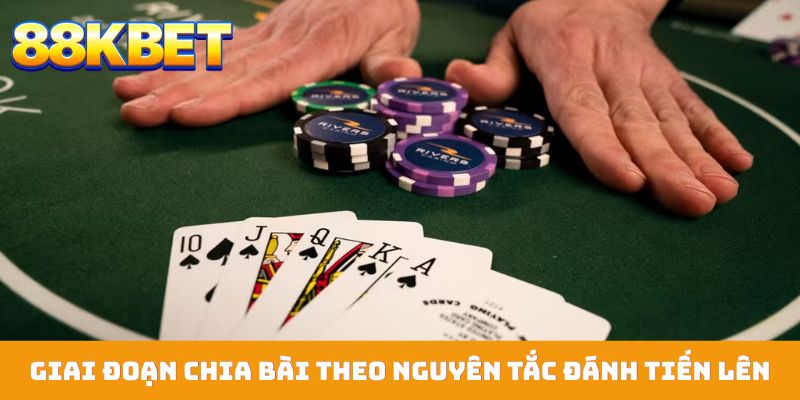Giai đoạn chia bài theo nguyên tắc đánh tiến lên