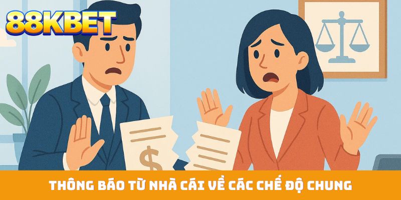 Thông báo từ nhà cái về các chế độ chung